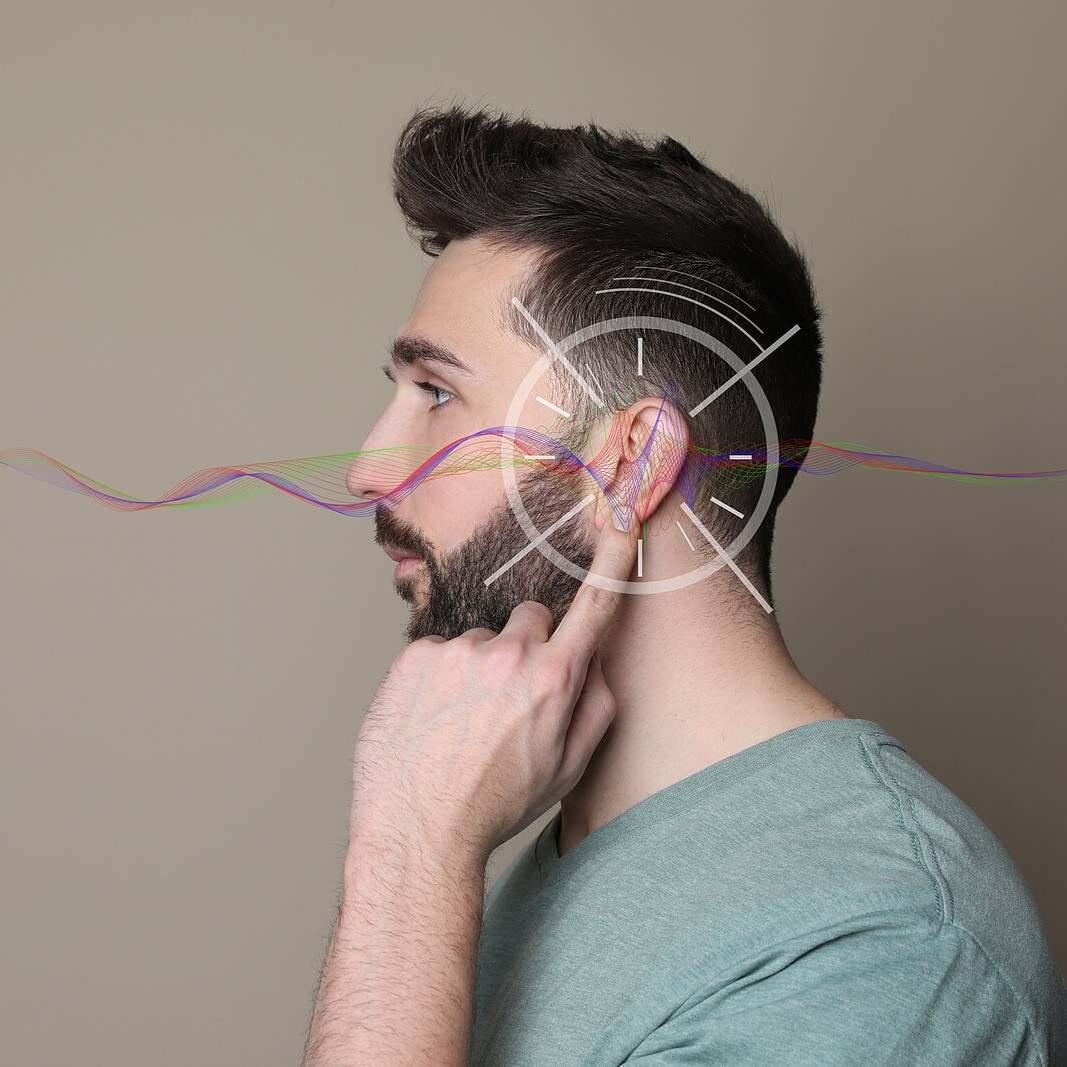 man with hearing loss